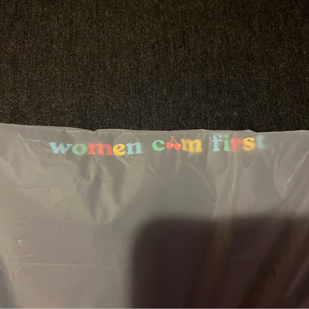 Voight Women Cum First rainbow tee in size large